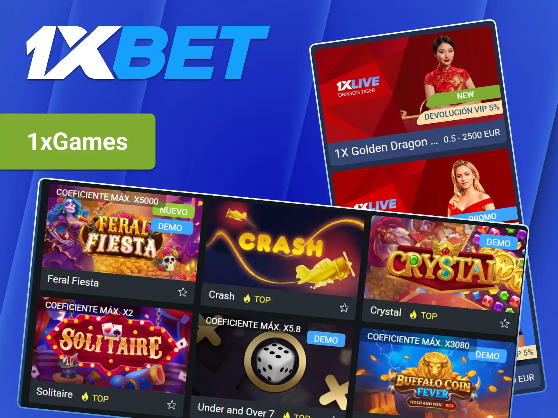 Descubre los juegos exclusivos y rápidos de la sección 1xGames en 1xBet.