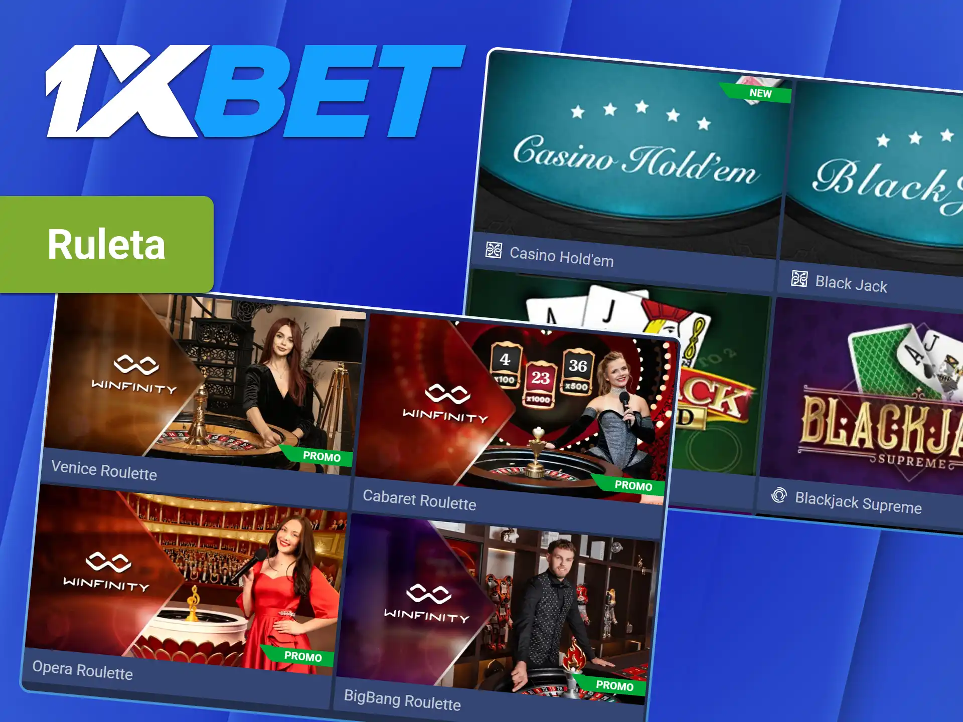 Muestre su estrategia y apueste en las distintas mesas de ruleta en 1xBet.