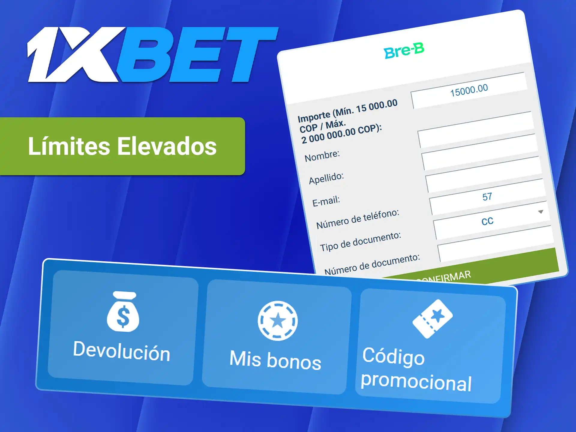 Haz apuestas grandes en 1xBet.