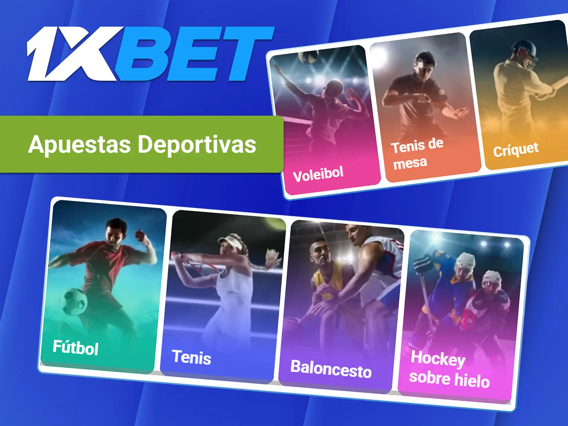 Haz tus apuestas en cientos de disciplinas deportivas disponibles en la plataforma 1xBet.